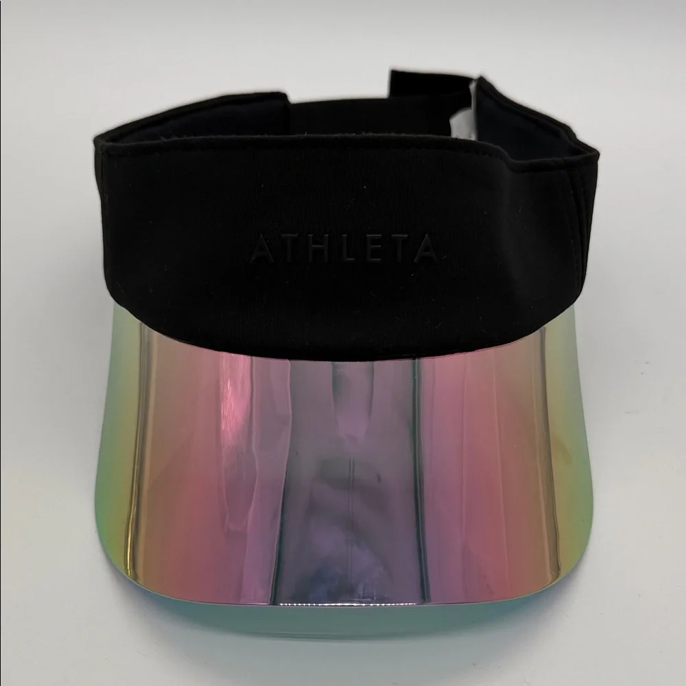 Athleta Black and Iridescent Reflective Visor - Picture 1 of 6